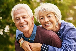 Smiling senior couple