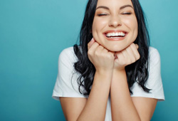 Lady smiles radiantly