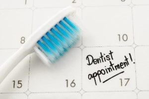 Dental appointment on calendar with dentist in Stephens City