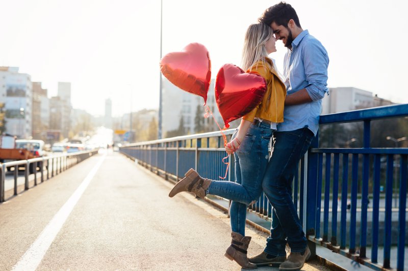 Couple exchanging dentist-approved gifts for Valentine’s Day